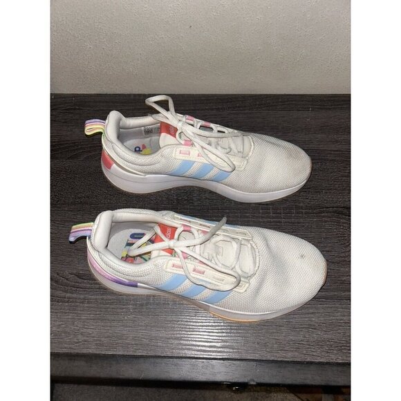 Adidas Multi Color Racer TR21 Lace Up Low Top Running Athletic Sneakers Size 9 - Picture 3 of 9
